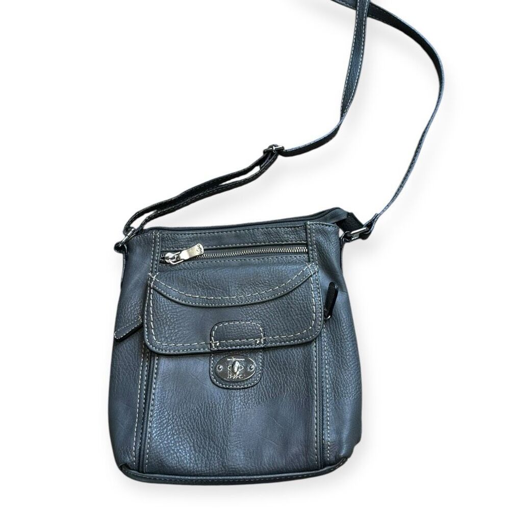 BOC Born Concept Women’s Black Faux Leather Medium Crossbody Shoulder Bag Purse